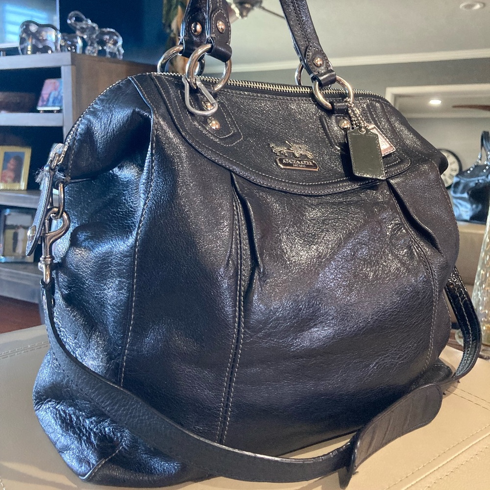 Coach Black Leather Satchel